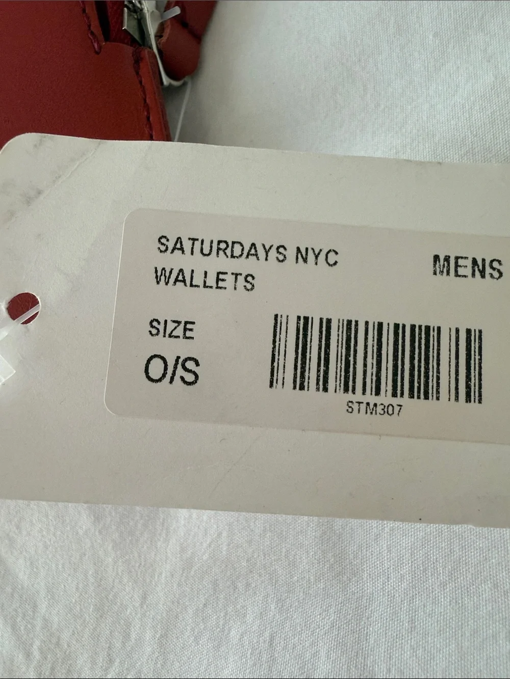 Saturdays New York City Cherry Red vegan Leather Zip Pouch